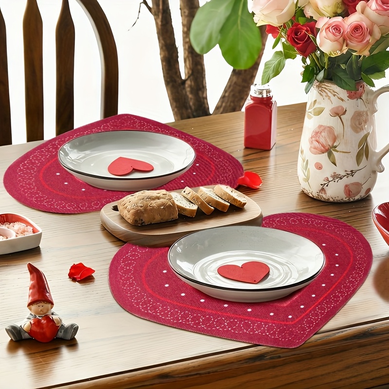 Desk Setup Clean - 4 adet sevgililer günü romantik kalp