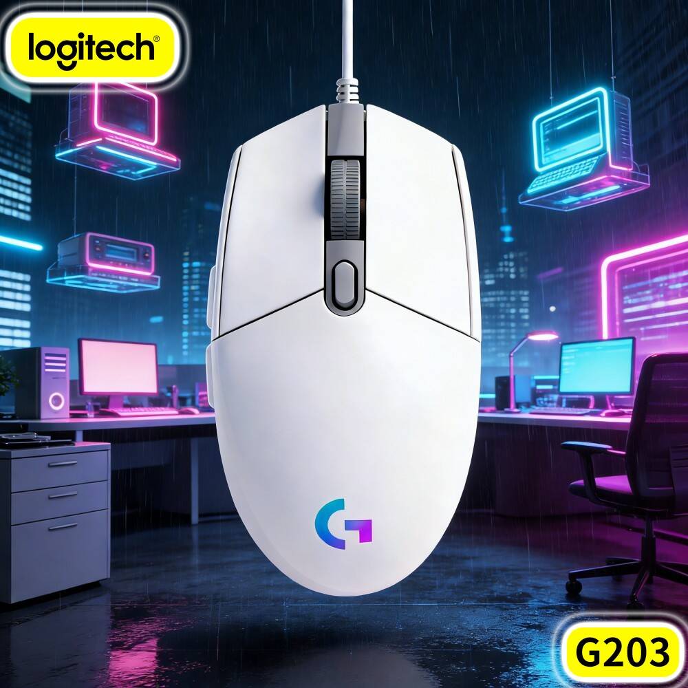 Logitech Mouse G203 - Logitech G203 Kablolu Oyun Mouse'u Kavisli