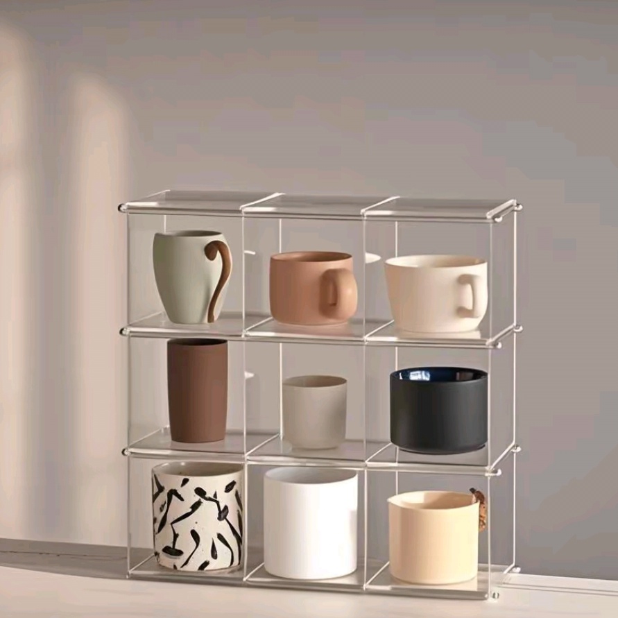 Desk Setup Organizer - Akrilik sergileme rafı Bardak Depolama Rafı