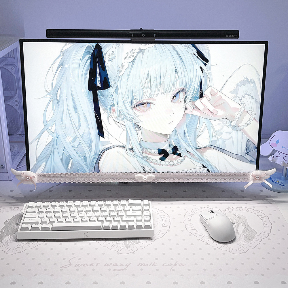 Yeni Ekran Dekoru Beyaz Dantel - Desk Setup Computer incelemesi ve fiyatı