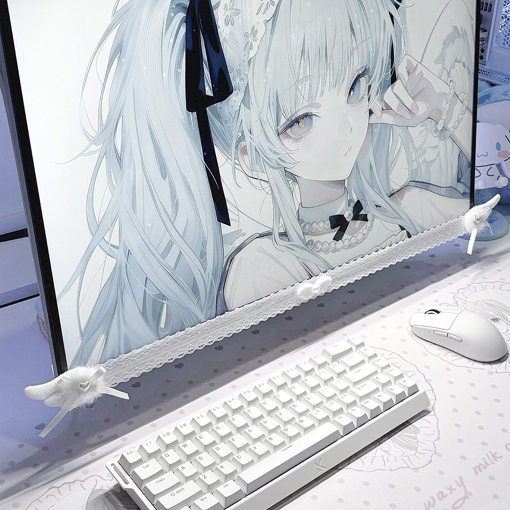 Yeni Ekran Dekoru Beyaz Dantel - Desk Setup Computer incelemesi ve fiyatı