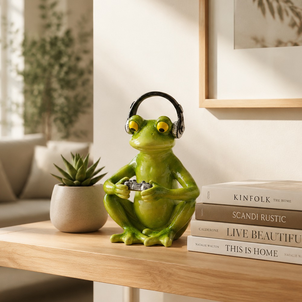 Komik Oyun Kurbağa Heykeli Kul - Desk Setup Headphones incelemesi ve fiyatı