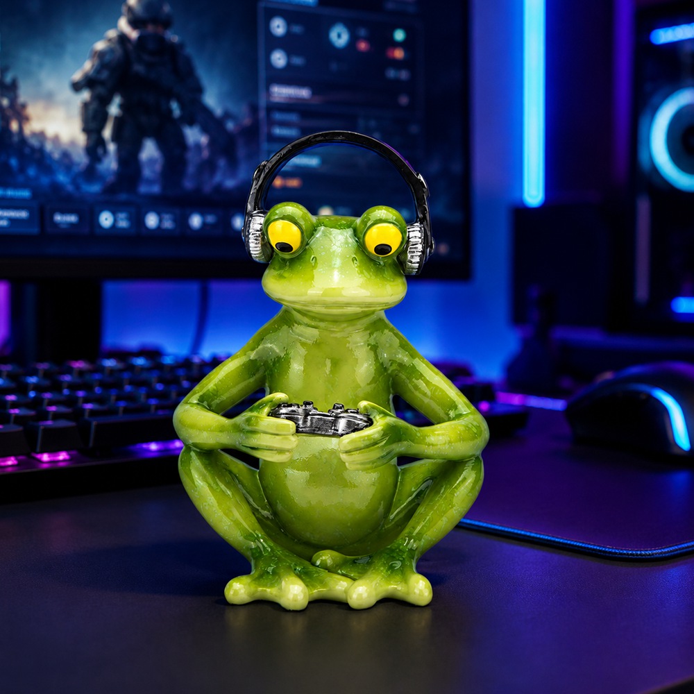 Komik Oyun Kurbağa Heykeli Kul - Desk Setup Headphones incelemesi ve fiyatı