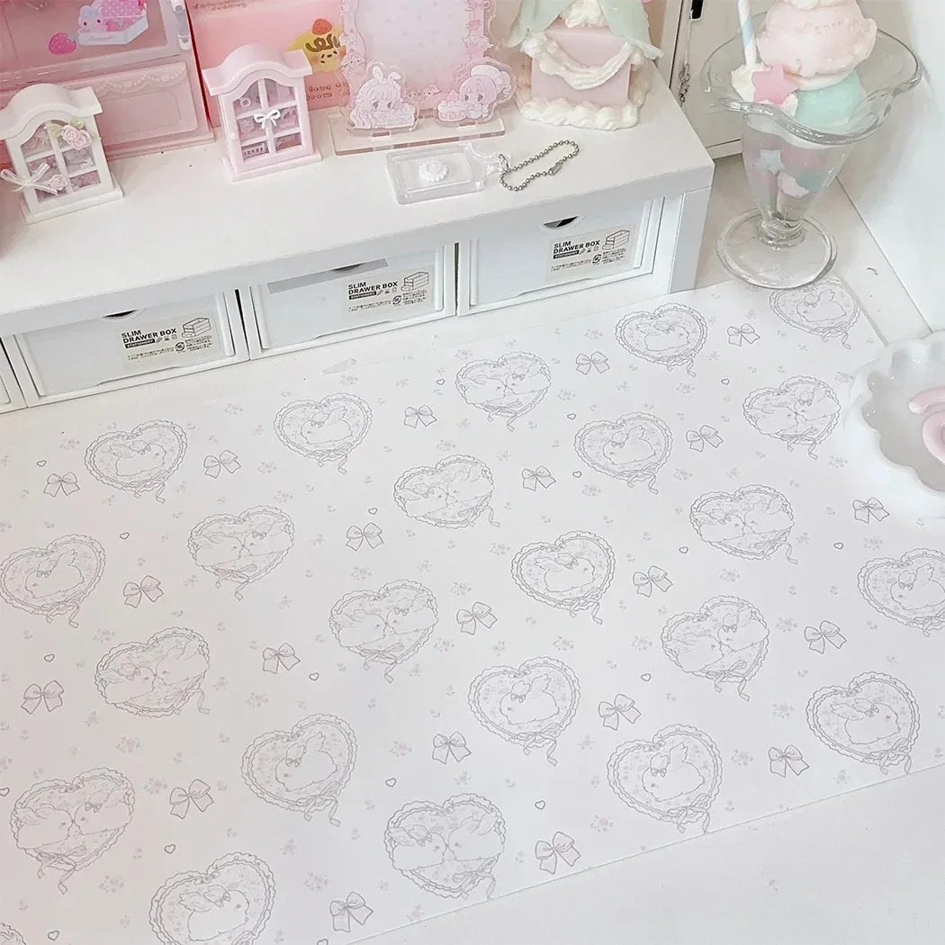 Kawaii Pembe Tavşan Kız Kalp D - Desk Pad Leather Large incelemesi ve fiyatı