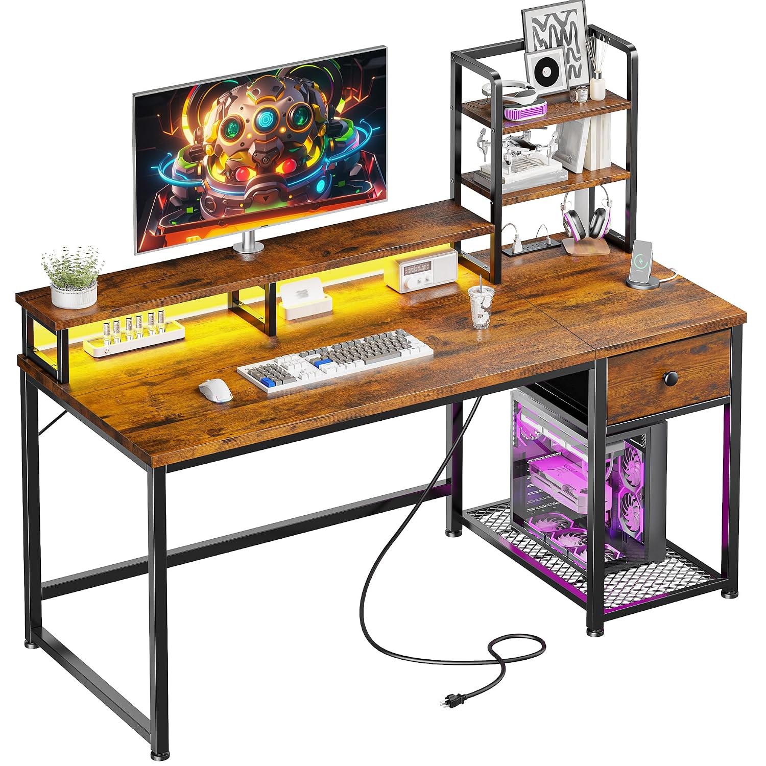 Genç Odası Oyun Kurulumu İçin  - Desk Setup Brown incelemesi ve fiyatı