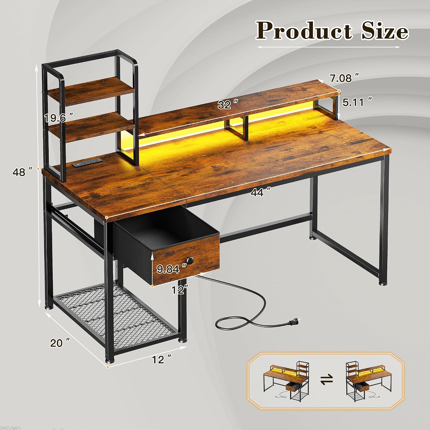 Genç Odası Oyun Kurulumu İçin  - Desk Setup Brown incelemesi ve fiyatı
