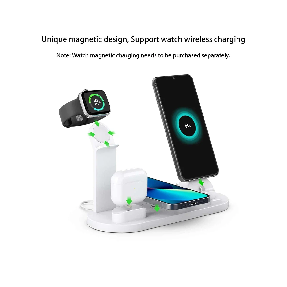 7 In 1 Kablosuz Şarj Standı Pa - Desk Setup Apple incelemesi ve fiyatı