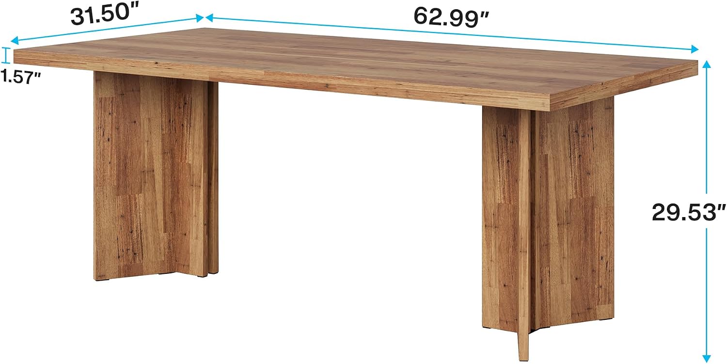 4 ila 6 Kişilik Büyük Dikdörtg - Desk Setup Brown incelemesi ve fiyatı