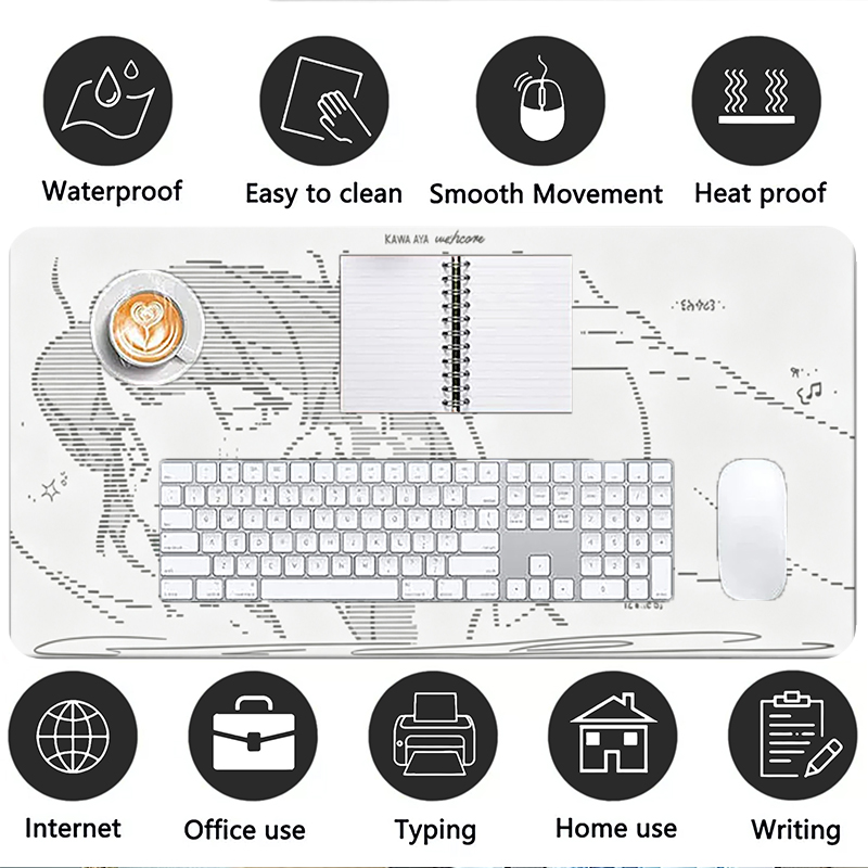 1 adet deri Mouse Pad Anime me - Desk Pad Leather Large incelemesi ve fiyatı